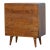 Curved Mango Wood Chest of Drawers in Chestnut Finish For Sale