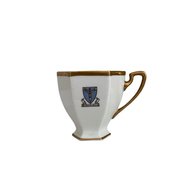 Antique Bernardaud Limoges “Ye Canterbury” Armorial Demitasse Set - 11 pcs For Sale - Image 6 of 11