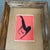 1950’s original Marino Marini black horse on red ground lithograph. Signed in plate and framed. Print itself measures 4x6...
