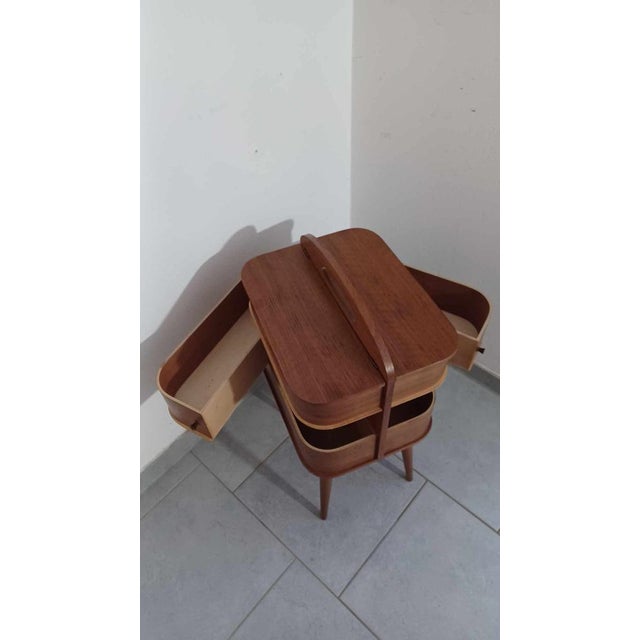 Danish Sewing Box in Teak, 1960s For Sale - Image 6 of 18