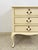 Mid 20th Century Beige Vintage Provincial Chest of Three Drawers Storage Wood Dresser Lock/Keys For Sale - Image 5 of 11