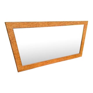 1970s Monumental Burl Asymmetrical Horizontal Mirror 33 X 72 3/4 For Sale