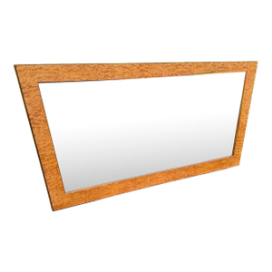 1970s Monumental Burl Asymmetrical Horizontal Mirror 33 X 72 3/4