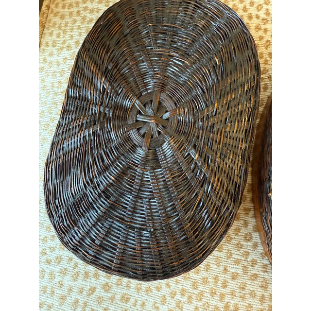 Vintage Mid-20th Century Beetle Bug Bamboo Chinese Tiffin Basket For Sale - Image 15 of 15
