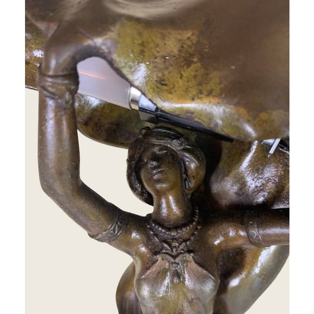 Figurative Early 1900’s “Aurore” Dancer - A Loie Fuller Lamp Signed L. Bessin For Sale - Image 3 of 8
