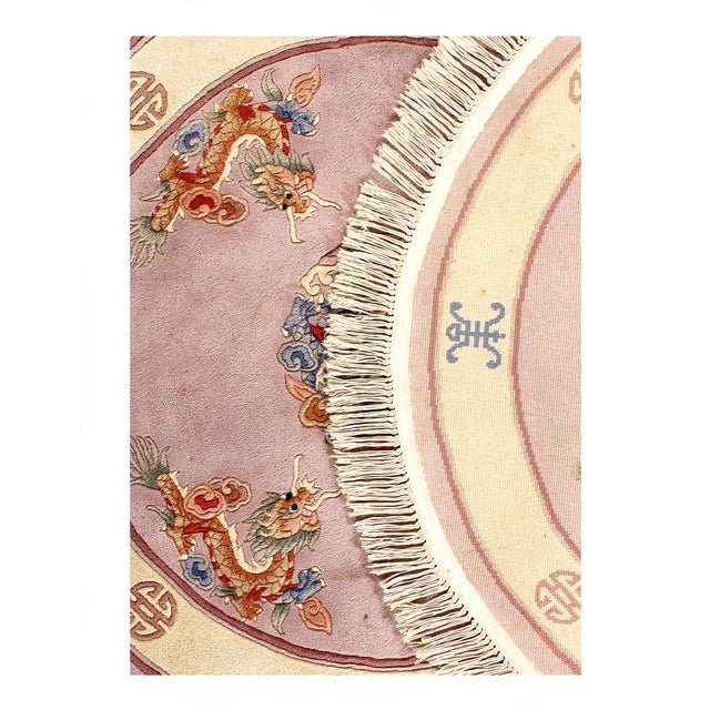 Traditional Pasargad DC Vintage Chinese Peking Round Rug For Sale - Image 3 of 3