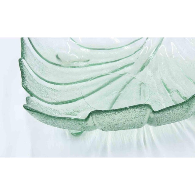 Vintage Glass Leaf Shaped Container, Italy, 1970s For Sale - Image 4 of 7