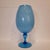Vintage Italian Opal Blue Crystal Vase, 1970s For Sale - Image 12 of 18