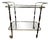 Vintage Serving Cart in Brass and Glass, 1950s For Sale