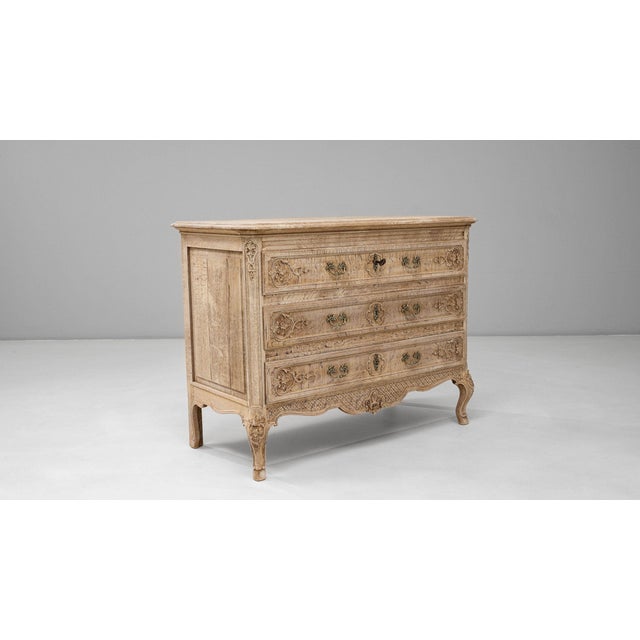 Mid 20th Century France Traditional Antique White Wood Chests of Drawers For Sale - Image 9 of 11