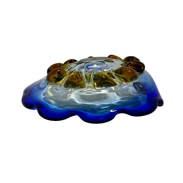 1960s Chalet Art Glass Cigar Ashtray / Catch-All For Sale - Image 4 of 7