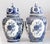 1960s Large Mid-Century Dutch Delft Lidded Ginger Jars Vases - A Pair For Sale - Image 5 of 14