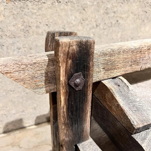 AMBIANIC presents Rustic Vintage Mesquite Wood Tortilla Press 8 h x 7.75 w x 18 Preowned original vintage condition Refer...