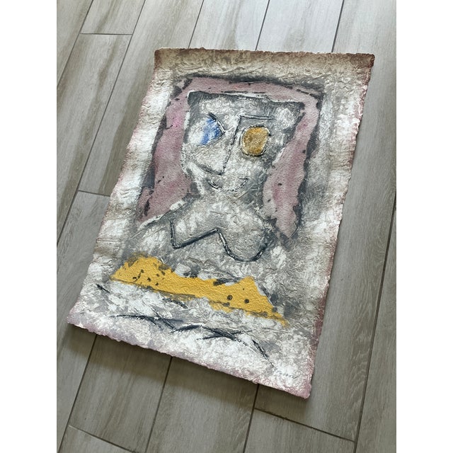 This is a fabulous original carborundum etching entitled 'Pink Lady' by french artist Pierre-Marie Brisson. It is signed...
