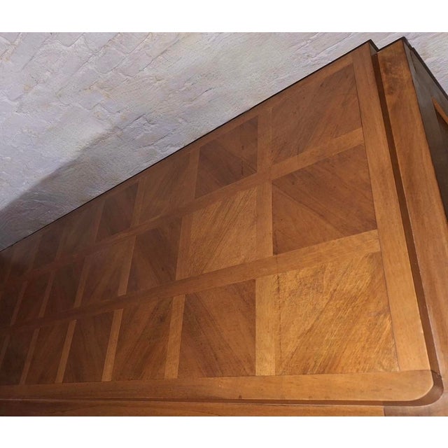Large Brutalist French Sideboard with Carved Panels, 1940s For Sale - Image 4 of 16