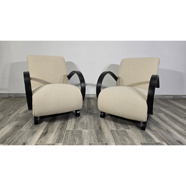 Armchairs from Jindrich Halabala, 1940s, Set of 2 For Sale - Image 9 of 10