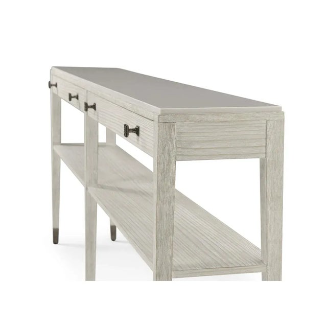 Wood Coastal Long Console Table For Sale - Image 7 of 9