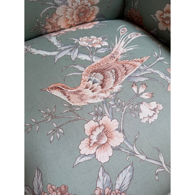 Schumacher Upholstered Wingback Chair For Sale - Image 12 of 12