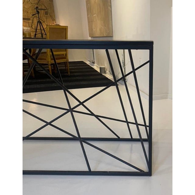 Not Yet Made - Made To Order Tension Grid Console, Matte Black Steel and Ebony-Stained Wood, 2025 For Sale - Image 5 of 5