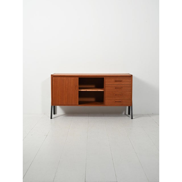 Small Two-Tone Scandinavian Sideboard, 1960s For Sale - Image 6 of 13