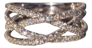 The 48th Avenue: Signed Natural Diamond Crossover Ring