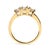 Contemporary 10K Yellow Gold 1.00 Cttw Champagne Diamond 3-Stone Band Ring (J-K Color, I1-I2 Clarity) - Size 6 For Sale - Image 3 of 5