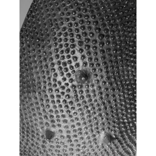 Textured Aluminium Bowl on Legs, 1980 For Sale - Image 4 of 6