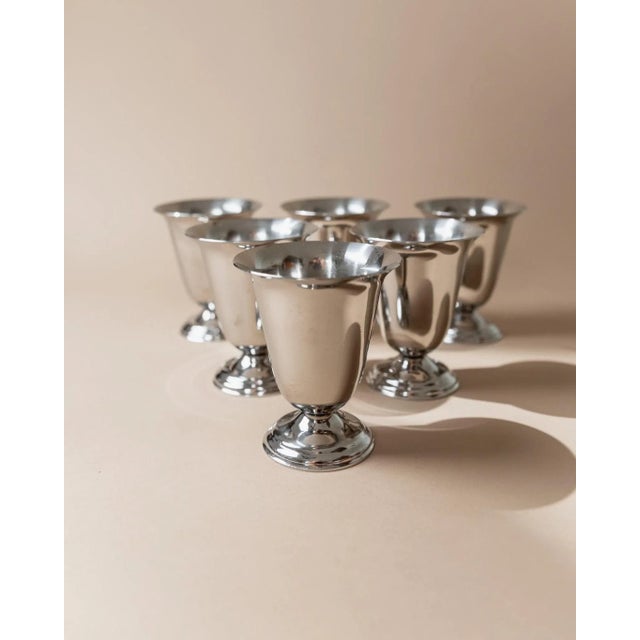 Vintage Stainless Steel Cups, Italy, 1970s, Set of 6 For Sale - Image 11 of 11