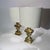 Impressive pair of italian table lamps from the 1950s, crafted in warm gold-coloured brass with timeless mid-century...