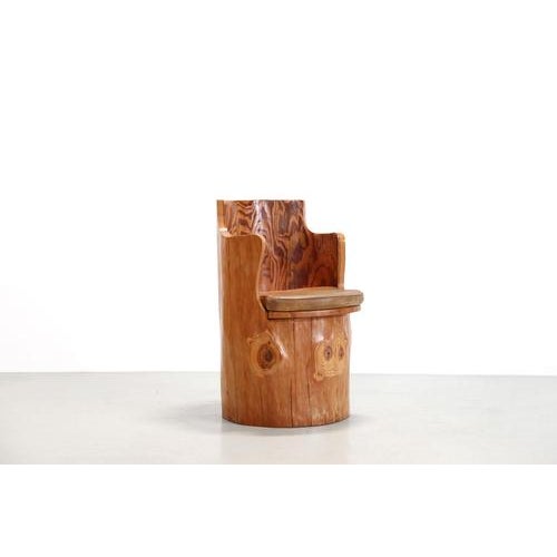 Swedish Pine Trunk Kubbstol Chair, 1960s For Sale - Image 4 of 6