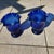 Large Vintage Spanish Cobalt Blue Glass Vases, Set of 2 For Sale - Image 6 of 9