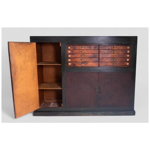 Wood Vintage Industrial Chest of Drawers with Numbered Drawers For Sale - Image 7 of 18