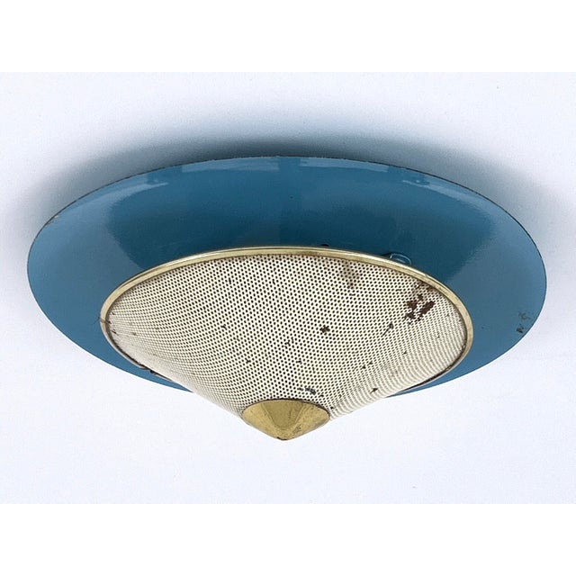Metal Mid-Century Modern Sconce or Flush Mount, Germany, 1950s For Sale - Image 7 of 18