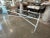Vintage Faux Bamboo Patio Outdoor Metal Newly Powder-Coated White Coffee Cocktail Table For Sale - Image 11 of 12