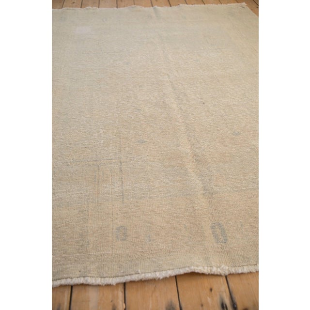 Ivory Vintage Distressed Oushak Carpet - 5'6" x 6'8" For Sale - Image 8 of 10