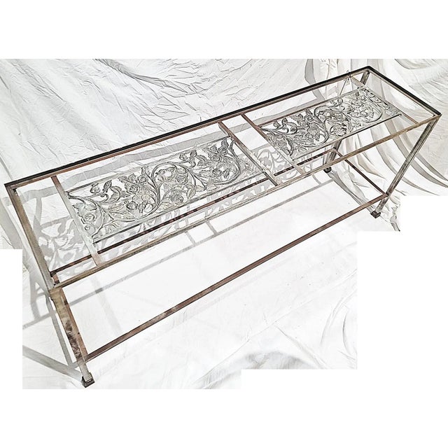 Late 20th Century Handmade Iron Console Table For Sale - Image 9 of 9
