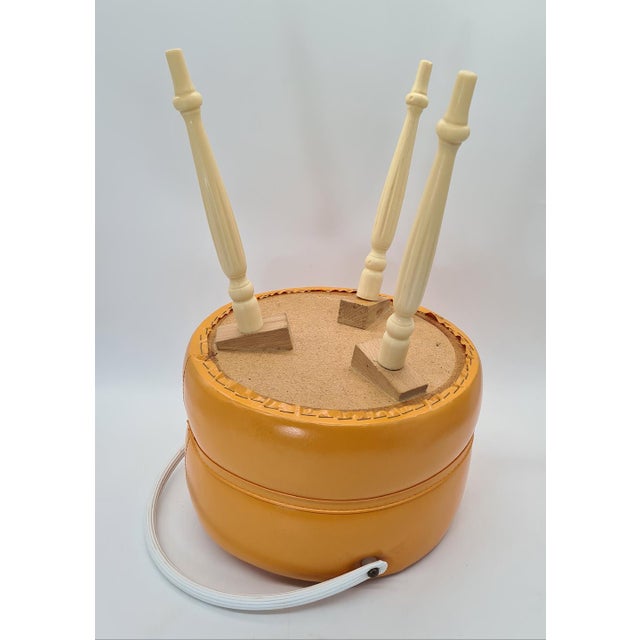 Mid-Century Modern Sewing Basket on Legs, 1970s For Sale - Image 9 of 10