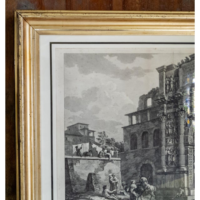 Grand Tour 19th Century Architectural Grand Tour Engraving Print of Arch of Traian For Sale - Image 3 of 18