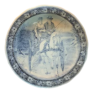 Royal Sphinx by Boch Delfts Blue & White Wall Charger