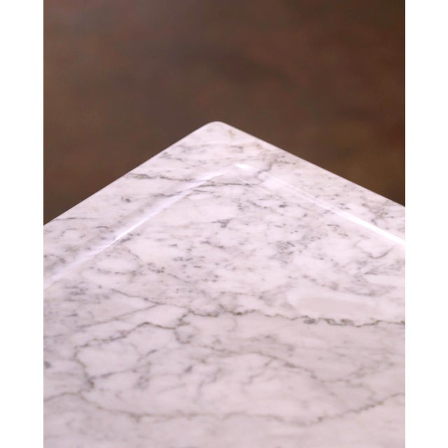 Metal Late 20th Century French Iron and Brass Pastry Table With Carrara Marble Top For Sale - Image 7 of 9