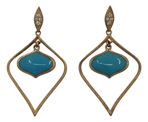 Kabana Turquoise Dangle Earrings, A Pair