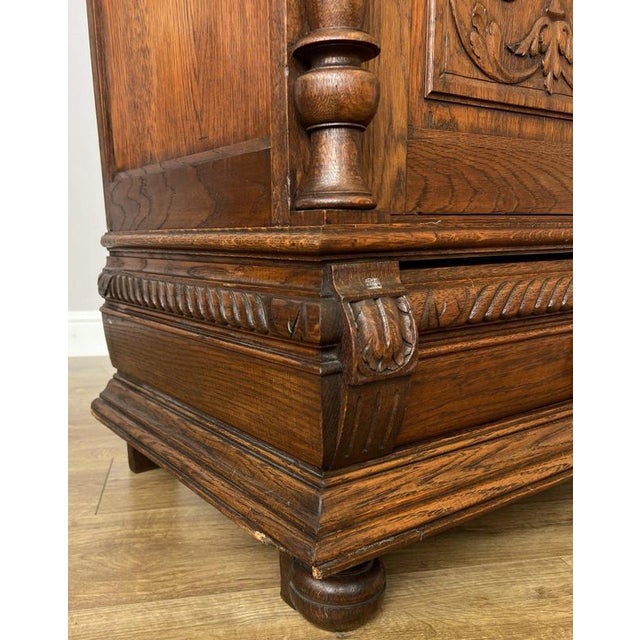 Antique French Glazed Oak Display Bookcase For Sale - Image 9 of 14