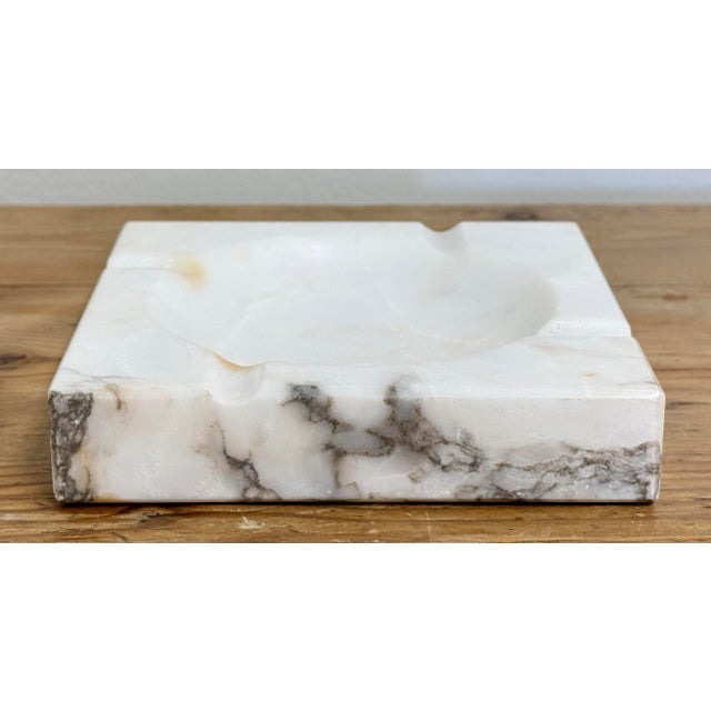 Vintage Italian Alabaster Ashtray Catchall Dish For Sale - Image 4 of 9