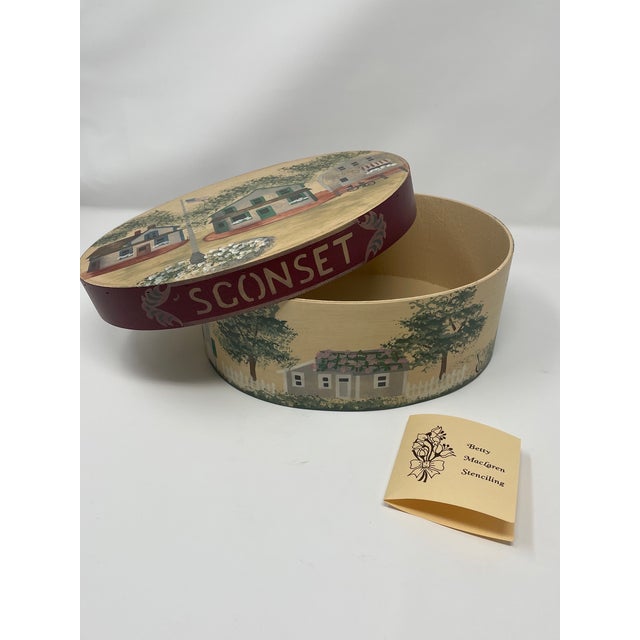 Wood Rare Graduated Pair of 1992 Signed Betty MacLaren Nantucket Boxes – Black Lamb Exclusives For Sale - Image 7 of 16