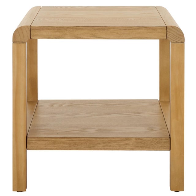 Tan Omara 1 Shelf Side Table in Natural For Sale - Image 8 of 8