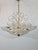 Frosted Glass and Brass Chandelier from Deknudt, Belgium, 1970s For Sale - Image 3 of 13