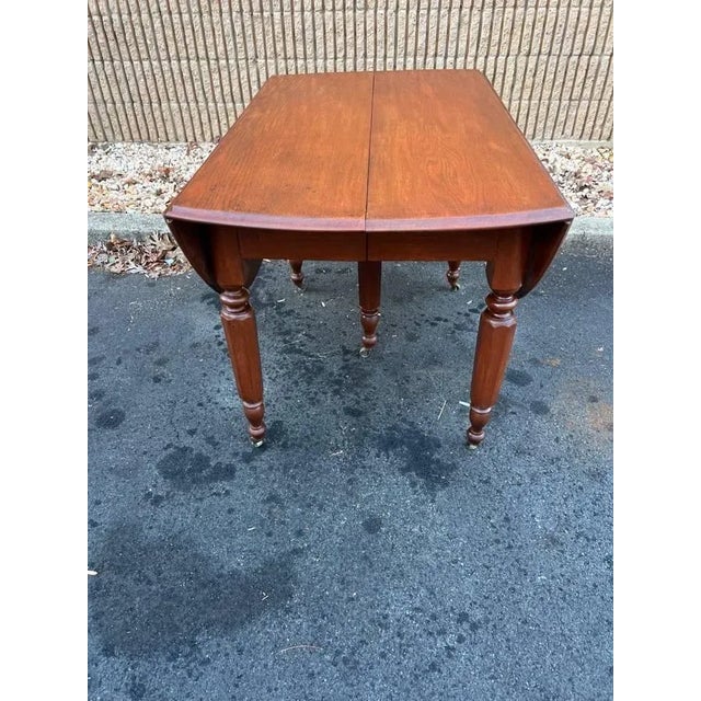 Antique Victorian Style Solid Oak Oval Extension Dining Table With 3 Leaves For Sale - Image 12 of 12