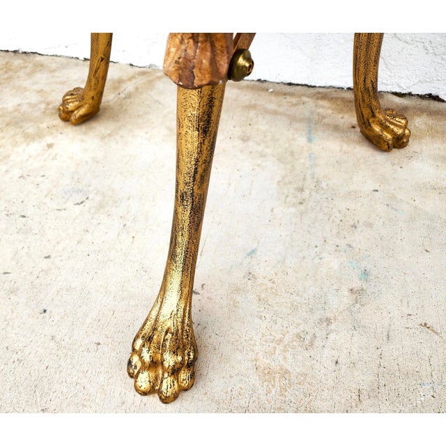 Gueridon Table Patinated and Gilt-Bronze With Marble Top For Sale - Image 10 of 11