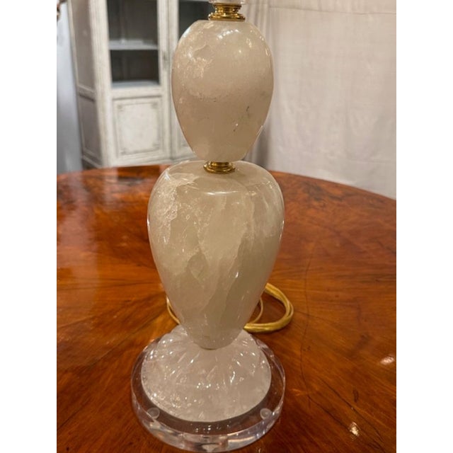 2000 - 2009 Polished Rock Crystal Lamp For Sale - Image 5 of 5