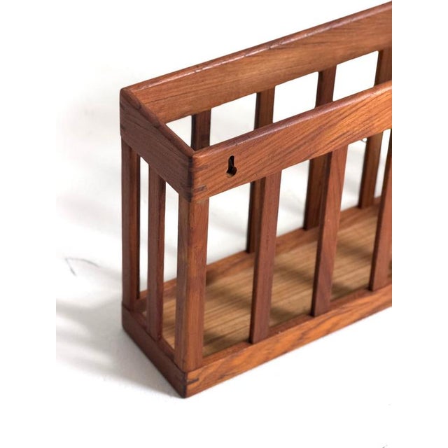 Danish Teak Wall Magazine Rack, 1950s For Sale - Image 6 of 8